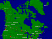 Kanada Städte + Grenzen 1600x1200